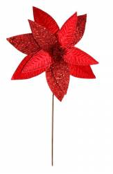 FLOR NAVIDEÑA ROJA ESCARCHADA