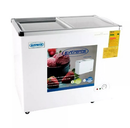 CONGELADOR  CONTINENTAL TAPA DE VIDRIO HORIZONTAL SD SD-210 Q 210 LT