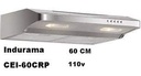 CAMPANA INDURAMA 60CM INOX  EXTRACTORA DE OLOR CEI-60CRP