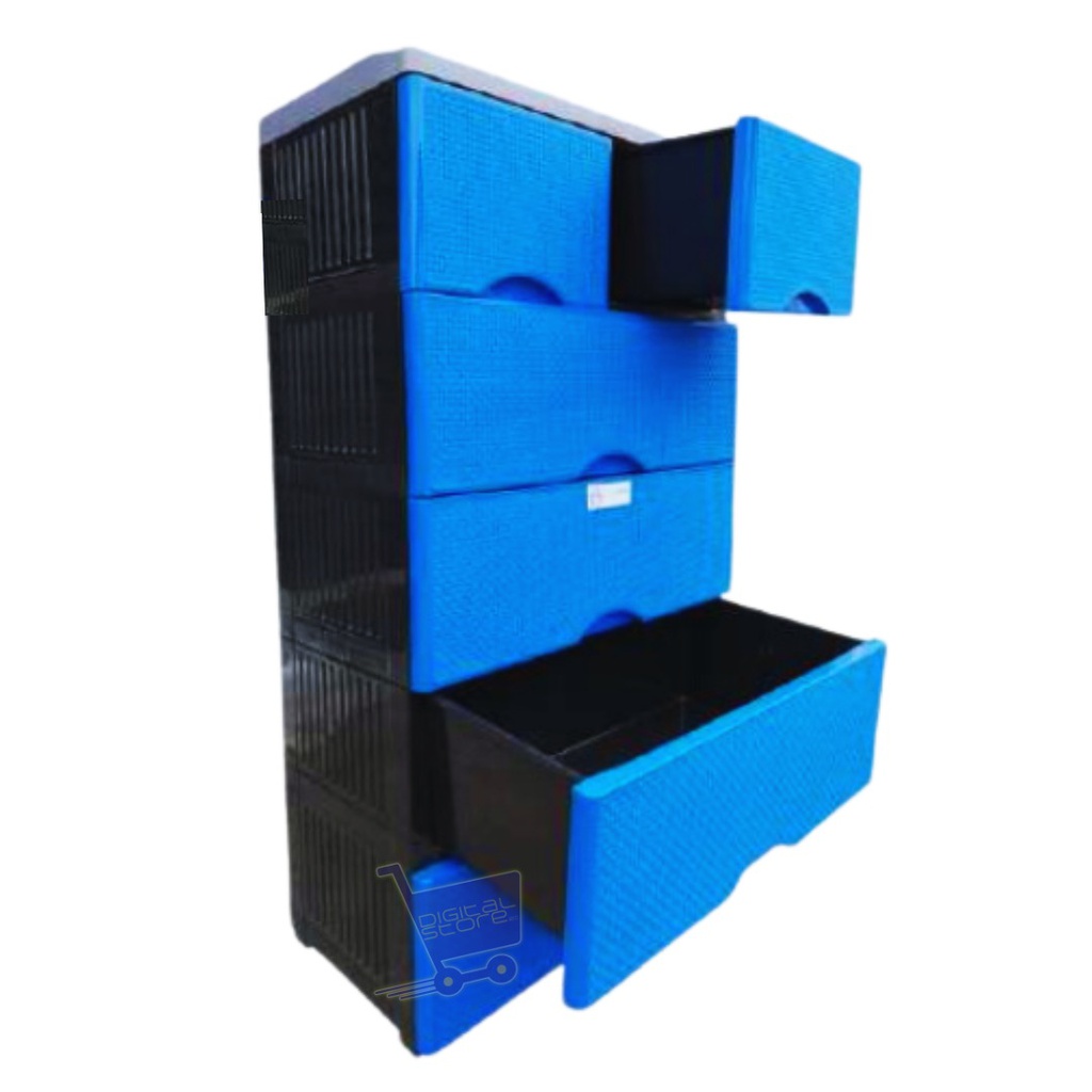 CAJONERA PLASTICA BLINDADA VICTORIA AZUL 5 PISOS