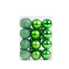 BOLAS NAVIDEÑAS 8CM 12UNIDADES 8ADE12-VERDE