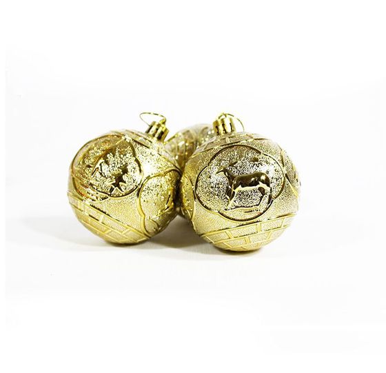 BOLAS NAVIDEÑAS 6UNIDADES 7CM 7AD6-DORADO
