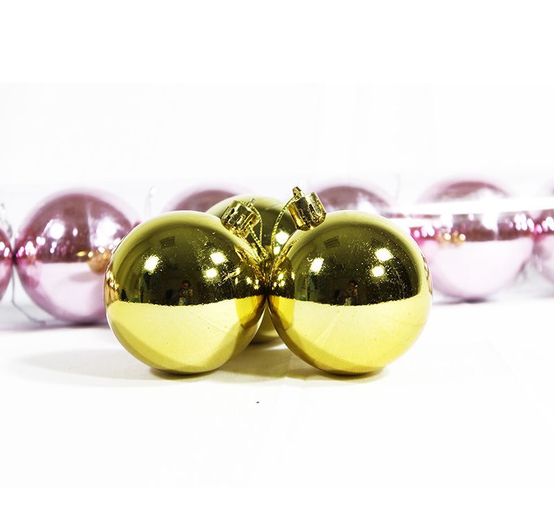BOLAS NAVIDEÑAS 6CM 9UNIDADES 6A9-DORADO