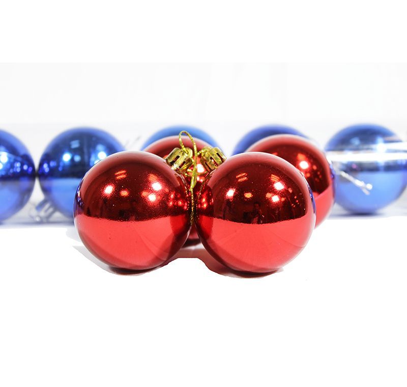BOLAS NAVIDEÑAS 6CM 9 UNIDADES 6A9-ROJO
