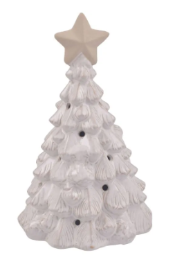 ADORNO NAVIDEÑO ARBOL CERAMICA  CON LUZ