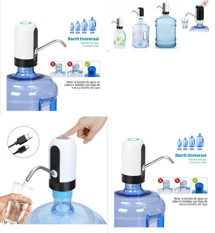 DISPENSADOR DE AGUA ELECTRICO RECARGABLE USB