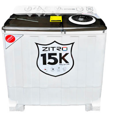 LAVADORA ZITRO SEMI AUTOMATICA DOBLE POZO 15KG 33 LIBRAS ZWM15