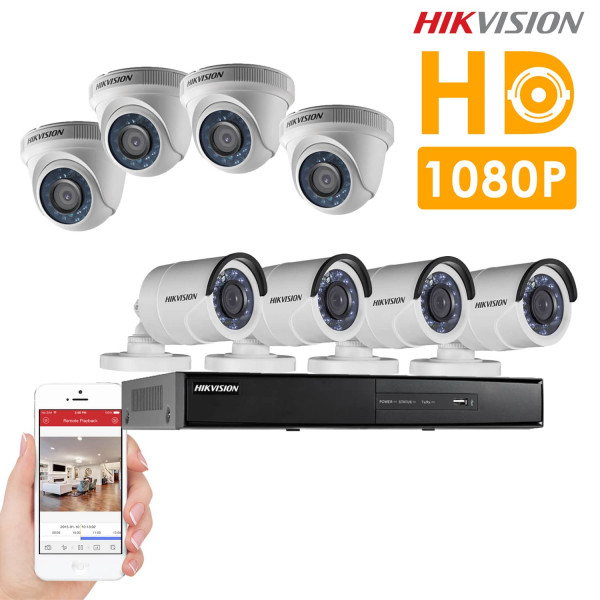 KIT DE 8 CAMARAS HIKVISION 1080P 2TB