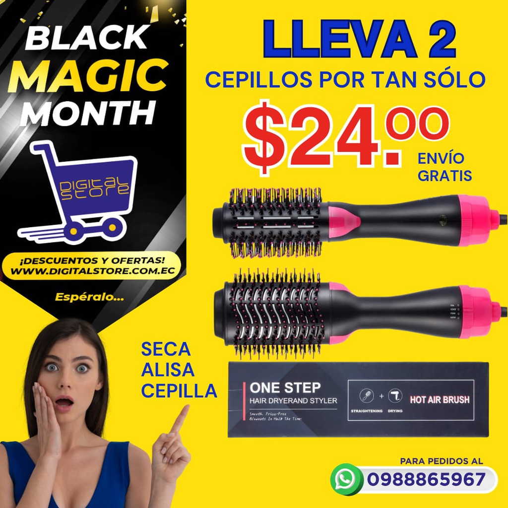 BLACK MAGIC 2 X 1 CEPILLO SECA Y ALISA