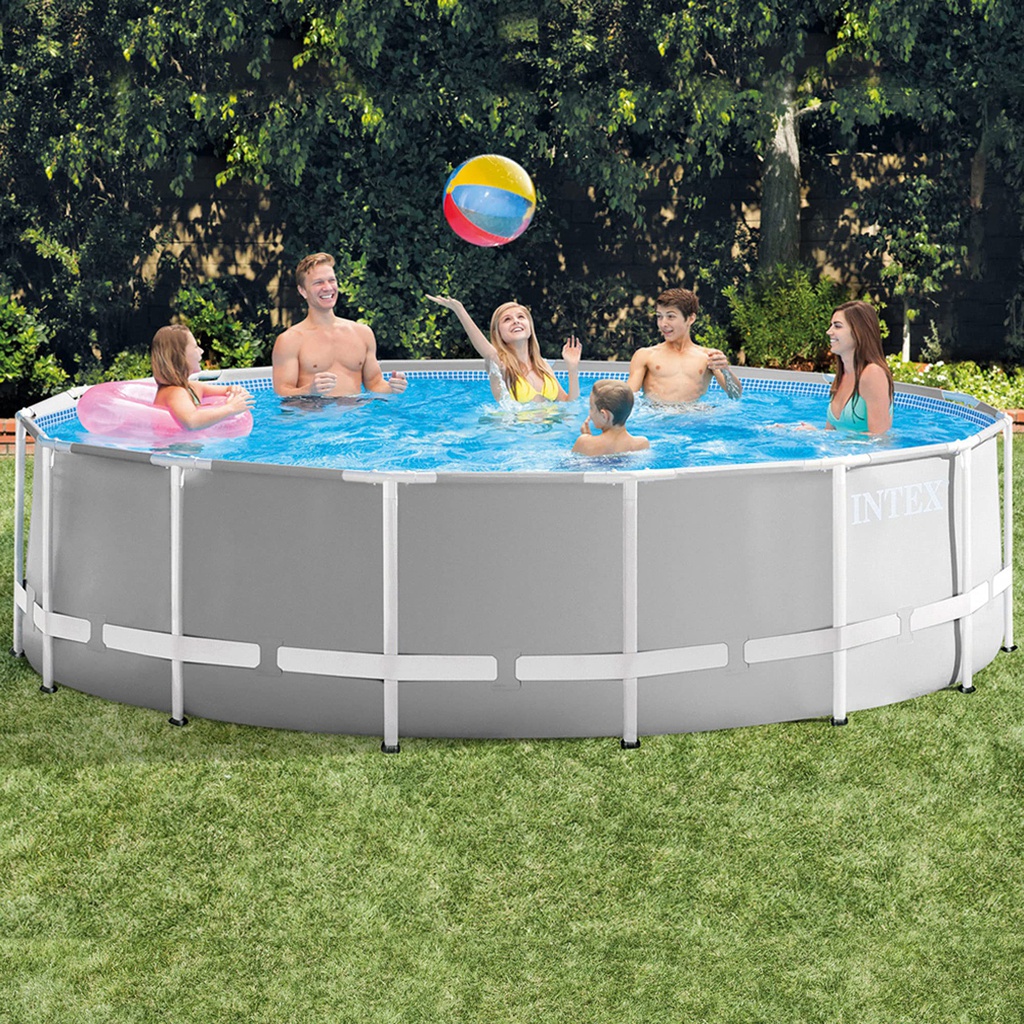 PISCINA TUBO INTEX REDONDA CON BOMBA 26701 MED 305X75 CM