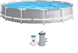 PISCINA TUBO INTEX REDONDA CON BOMBA 26711 MED 366X76 CM