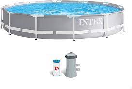 PISCINA TUBO INTEX REDONDA CON BOMBA 56417 MED 366X76 CM