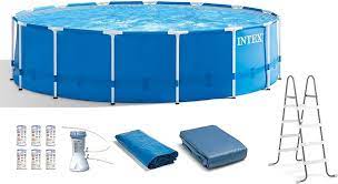 PISCINA TUBO INTEX REDONDA CON BOMBA Y ESCALERA 28253EH MED 5.49X1.22 CM