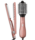 COMBO CEPILLO SECADOR 2.5″ Y PLANCHA IÓNICA 1¼» BABYLISSPRO BNTRGPP44SR ROSE GOLD