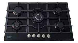 ENCIMERA RCA 5 HORNILLAS A GAS VIDRIO TEMPLADO 90 CM ENCENDIDO ELECTRICO  90G-060