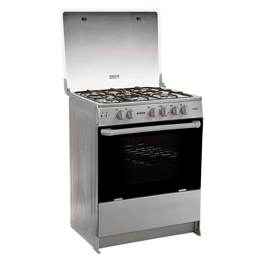 COCINA ECOLINE CORINNA SILVER A GAS 5 HORNILLAS