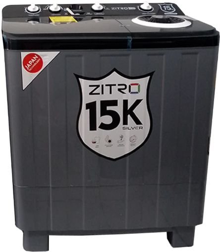 LAVADORA ZITRO SEMI AUTOMATICA DOBLE POZO 33 LIBRAS SILVER ZWM15