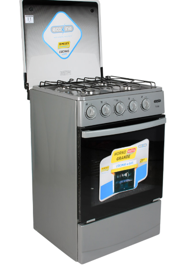 COCINA ECOLINE NOELIA A GAS 4 HORNILLAS 60CM 100606 SILVER