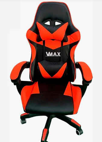 SILLA GAMER NEGRA CON ROJO CON INCLUNACION 90-150 GRADOS