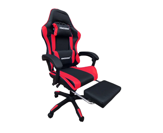 SILLA GAMER NEGRA CON ROJO LK8191