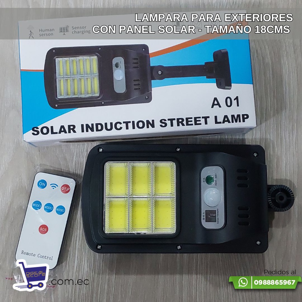 LAMPARA LED RECARGABLE SOLAR A01