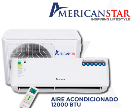 AIRE ACONDICIONADO AMERICAN STAR ALTA EFICIENCIA 12.000BTU