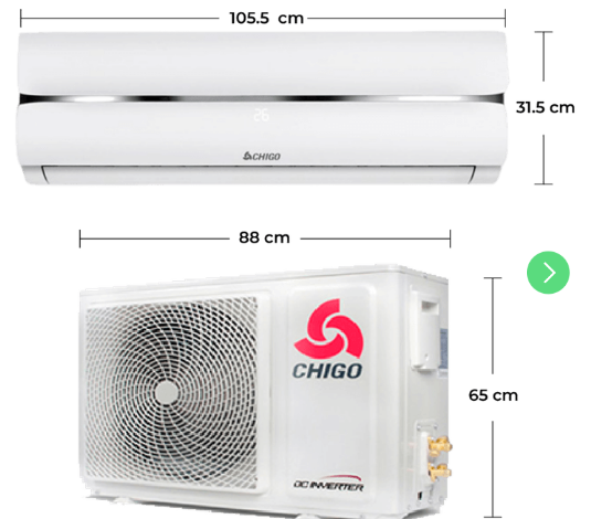 AIRE ACONDICIONADO CHIGO 36.000 BTU ALTA EFICIENCIA