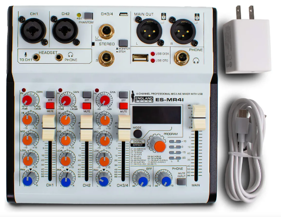 CONSOLA ENGLAND SOUND DE AUDIO DE 4 CANALES 88 EFECTOS MULTIPLES DIGITALES