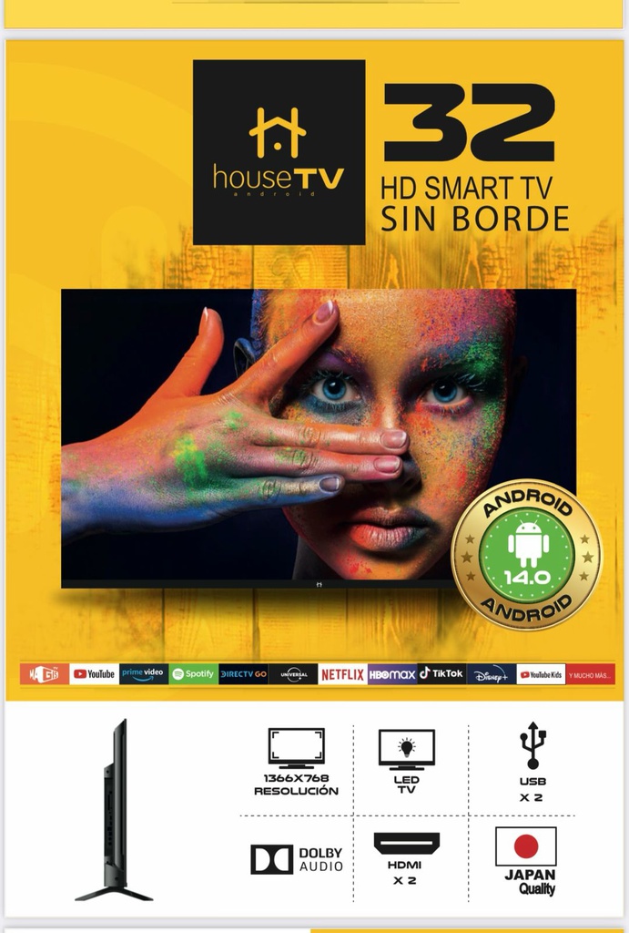 SMART TV HOUSE 32 " LED SMART SIN BORDE