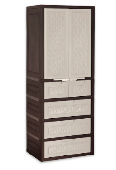 ARMARIO CAJONERO MADEIRA RATAN BEIGE/CAFE 940460G0