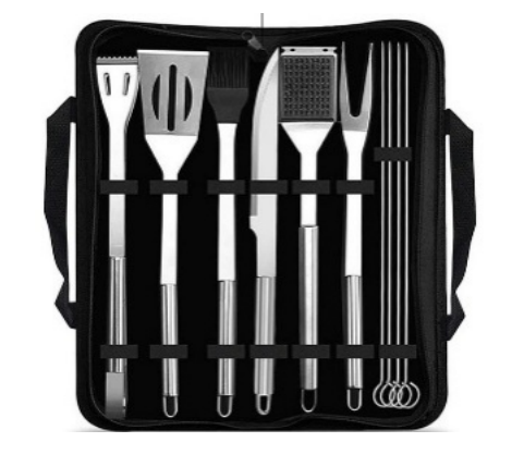 SET PARRILLERO MASTER KITCHEN PREMIUM 8 PIEZAS EN ESTUCHE