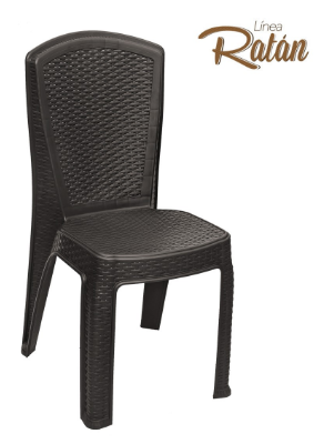 SILLA PLASTICA RATAN LUX