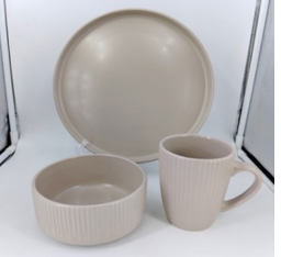 VAJILLA DE 12 PCS CERÁMICA ARENA