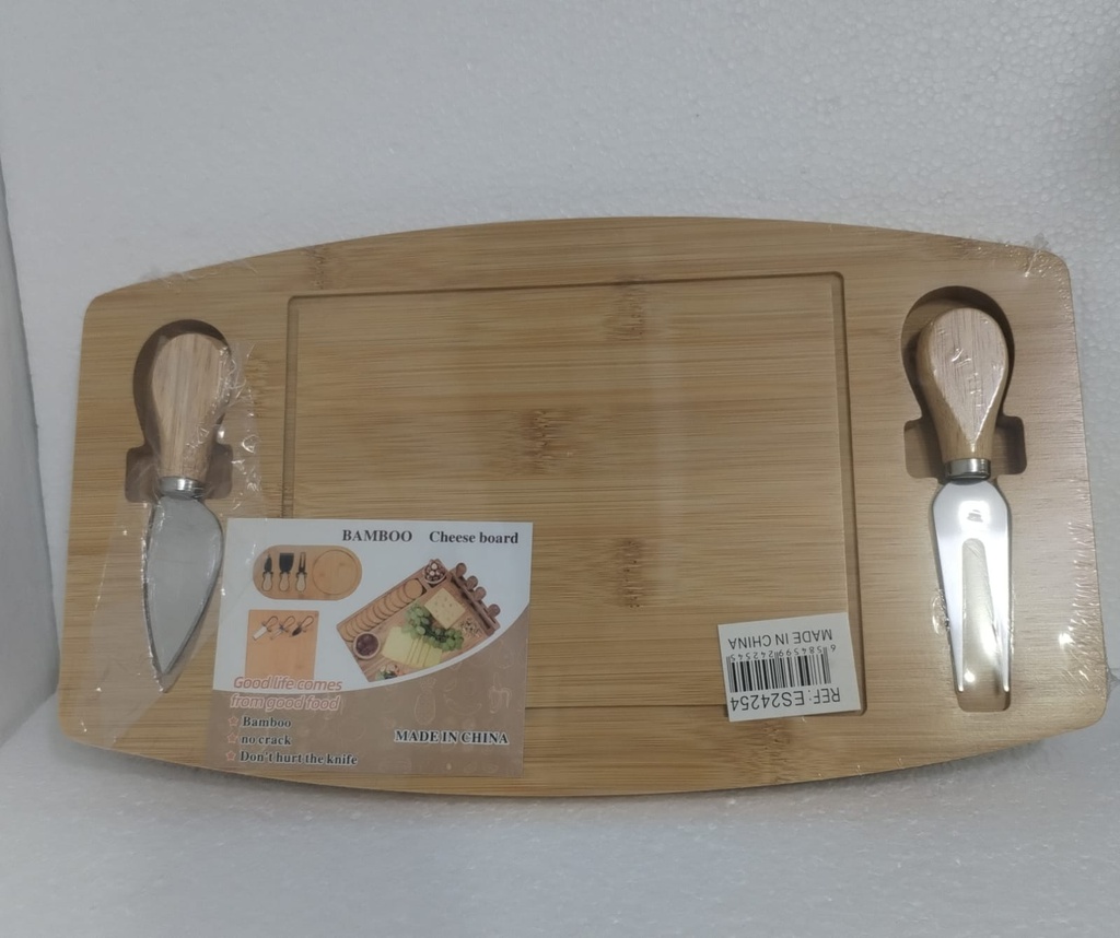 TABLA PIQUEO DE QUESOS BAMBOO