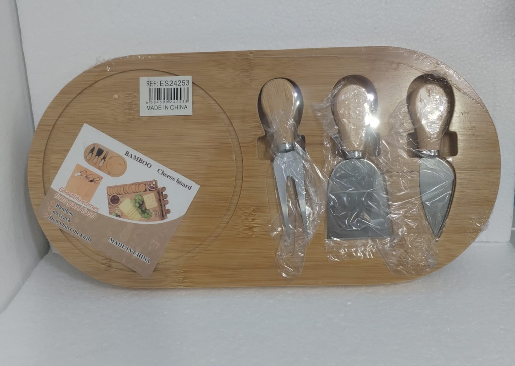 TABLA PIQUEO DE QUESOS BAMBOO