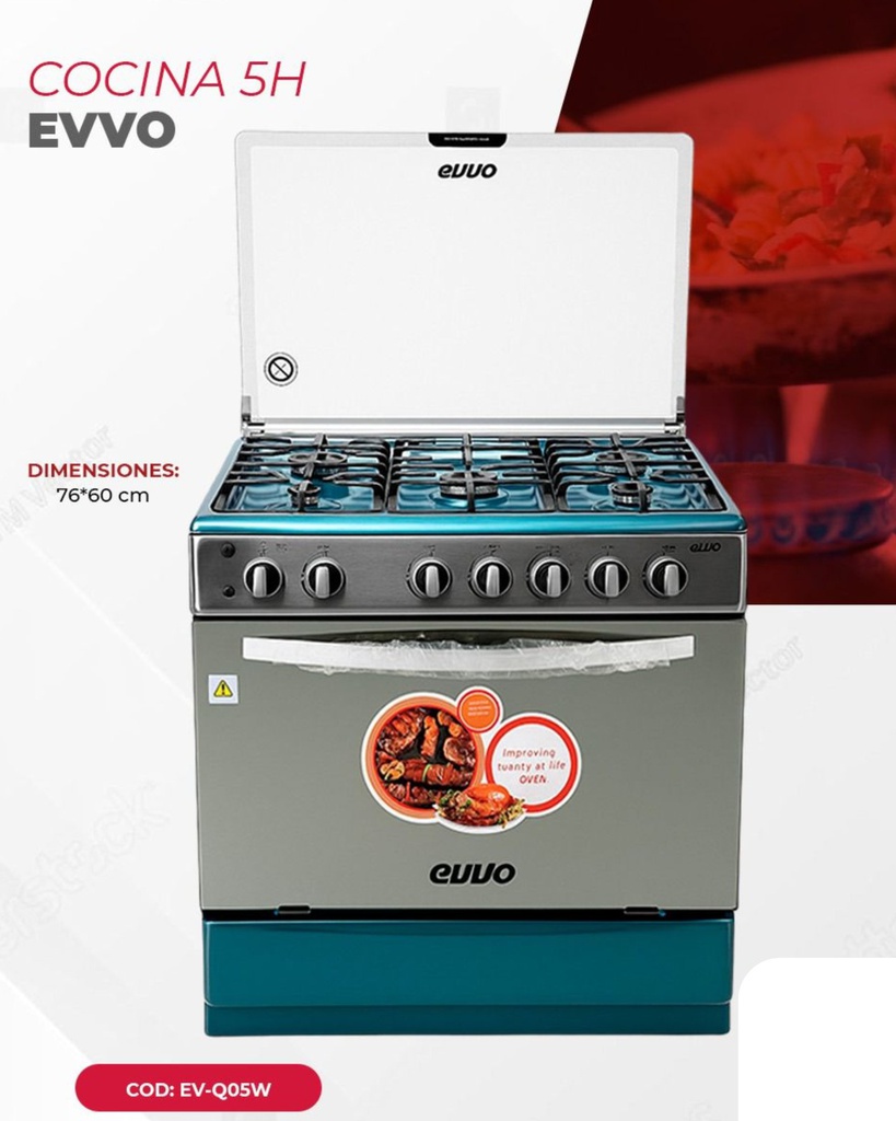COCINA EVVO 6 HORNILLAS GS-K76-Q06W