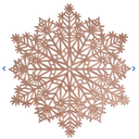 INDIVIDUAL NAVIDEÑO PLASTICO CHAMPAGNE 38CM