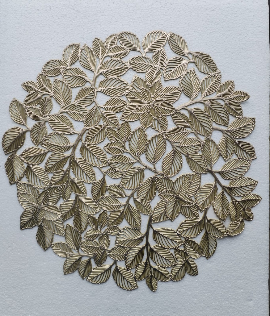 INDIVIDUAL NAVIDEÑO PLASTICO DORADO