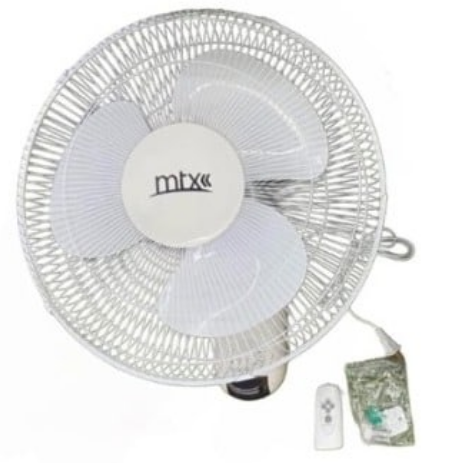 VENTILADOR DE PARED MTX CON CONTROL REMOTO 16"