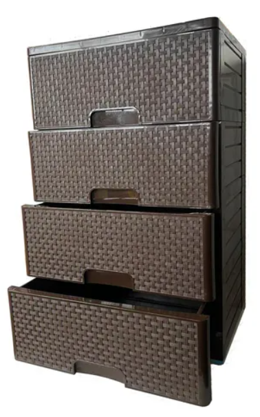 CAJONERA RATAN VICTORIA 4P 3+1 CAFÉ 8701