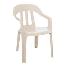 [920207GO] SILLA PLASTICA MONACO BEIGE CON BRAZO