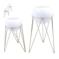[16085] MACETEROS CONCEPTS  2 PIEZAS COLOR BLANCO - 016085