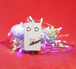 [BUS005] LUCES NAVIDEÑAS LED 100 MUSICAL MULTICOLOR CABLE TRANSPARENTE