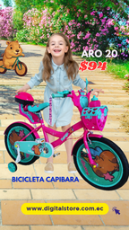 [KAWAY] BICICLETA ARO 20 NIÑA CAPIBARA MUSICAL