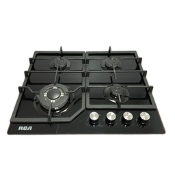[GJ084] ENCIMERA RCA 4 HORNILLAS A GAS 60 CM VIDRIO TEMPLADO 60G J084