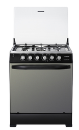 [MACARENA] COCINA ECOLINE MACARENA A GAS 5 HORNILLAS + GRILL NEGRO MATE