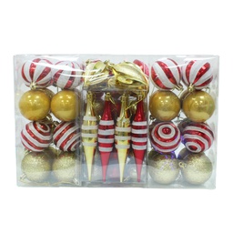 [S07798] SET DE BOLAS NAVIDEÑA 72 PIEZAS 6 CM S07798