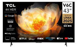 [43V6C] SMART TV TCL 43" LED SMART 4K 43V6C