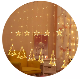 [998647] LUCES CASCADA ESTRELLA Y ARBOL CALIDA