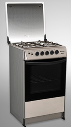 [100606 SILVER] COCINA ECOLINE NOELIA A GAS 4 HORNILLAS 60CM C-T-INOX